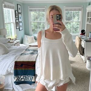 Olivaceaous Cold Shoulder sweater